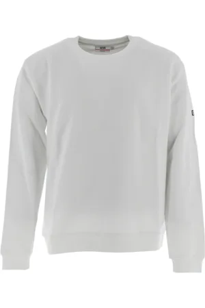 GCDS Sweatshirts & Hoodies, Herr, M, Bomull, Vit Crewneck Sweater Essentials