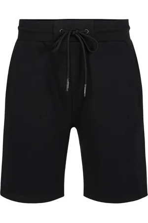 Iceberg Shorts, Herr, L, Bomull, Smala svarta Bermuda-shorts i bomullsfleece med broderad emblem