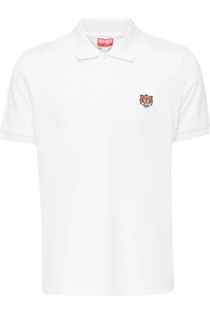 Kenzo Topp, Herr, XL, Bomull, Happy Tiger Blanc Ekologisk Bomullsskjorta