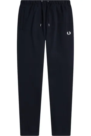 Fred Perry Byxor, Herr, L, Bomull, Blå Klassisk Sweatpant Byxor