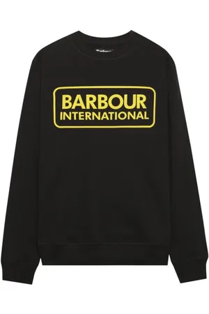 Barbour Sweatshirts & Hoodies, Herr, M, Bomull, Stor Logotyp Sweatshirt med Raglanärmar