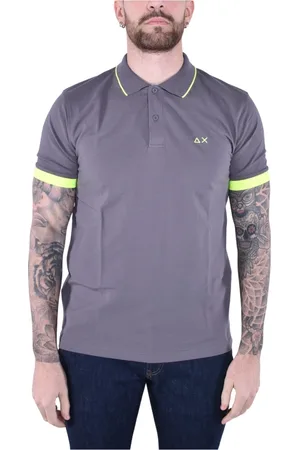 sun68 Topp, Herr, 3Xl, Bomull, Modern Randig Polotröja Korta ärmar