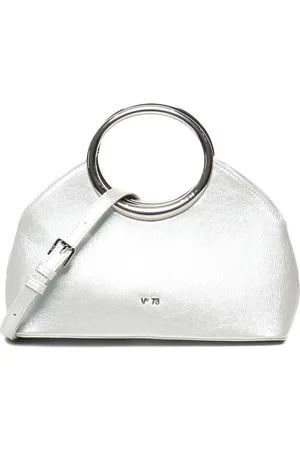 V°73 Väska, Dam, ONE Size, Silver Clutchväska med Cirkelhandtag