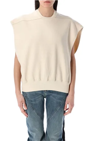 Rick Owens Stickade tröjor & koftor, Dam, M, Bomull, Oversized Stickat Naturligt Ss25