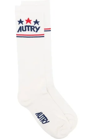 Autry Underkläder, unisex, L, Ribbade strumpor med jacquardlogotyp