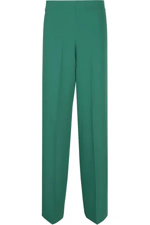 P.A.R.O.S.H. Byxor, Dam, L, Polyester, Gröna Stiliga Byxor för Kvinnor