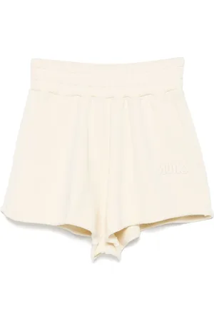 Autry Shorts, Dam, M, Bomull, Vita bomulls shorts med elastisk midja