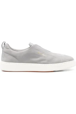 santoni Skor, Herr, 42 1/2 EU, Läder, Suede Laceless Sneakers