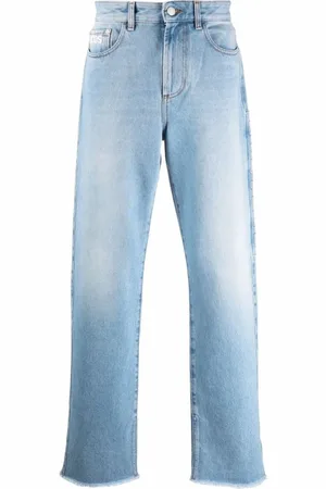 GCDS Jeans, Herr, W30, Denim, Blå Denim Raka jeans
