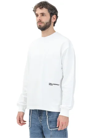Karl Lagerfeld Sweatshirts & Hoodies, Herr, L, Bomull, Vita Tröjor