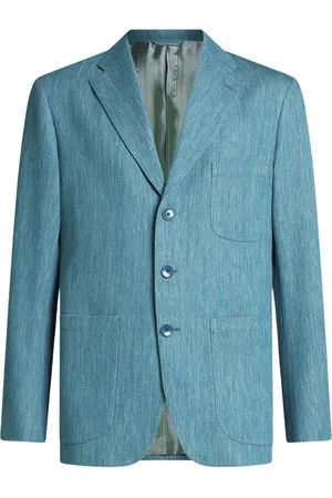 Etro Jacka, Herr, L, Bomull, Klarblå Lättvikts Bomullsblazer