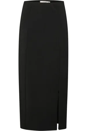 Gestuz Kjol, Dam, XL, Polyester, Klassisk siluettkjol med hög slits