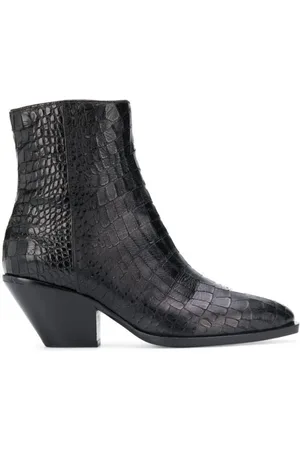 Giuseppe Zanotti Skor, Dam, 36 EU, Läder, Eleganta Svarta Ankelboots i Läder