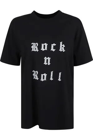 Zadig & Voltaire Topp, Dam, XS, Bomull, Strass Bomull T-shirt med Rock and Roll Stil