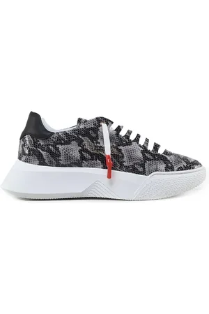 Giuliano Galiano Skor, Herr, 45 EU, Läder, Ormtryck Läder Sneakers Svart Vit