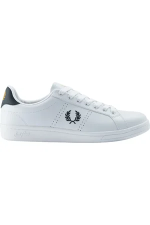 Fred Perry Skor, Herr, 43 EU, Läder, Vita Lädersneakers B721 Stil