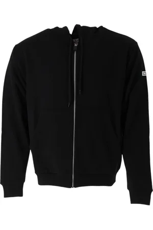 GCDS Sweatshirts & Hoodies, Herr, M, Bomull, Svart Full Zip Hoodie Tröja