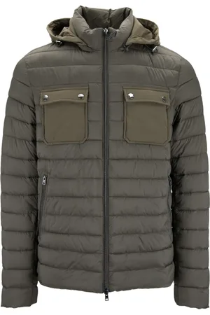 HERNO Jacka, Herr, L, Polyester, Zip Jacka med Avtagbar Huva