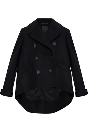 Givenchy Jacka, Dam, S, Svart Ullkappa, Dubbelknäppt Modell
