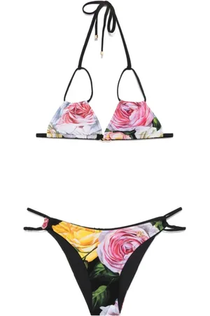 Dolce & Gabbana Badkläder, Dam, XS, Läder, Svart havskläder med logospänne