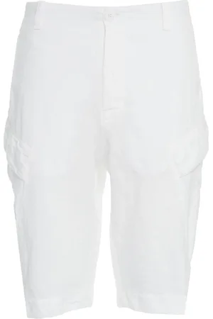 TRANSIT Shorts, Herr, M, Linne, Vita Linne Cargo Shorts