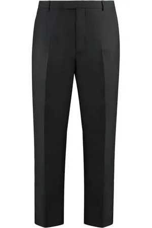 Gucci Byxor, Herr, L, Svarta Ullblandade Twillbyxor