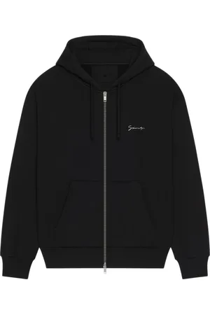Givenchy Sweatshirts & Hoodies, Herr, XL, Bomull, Svart Hoodie med Hubert`s Tryck