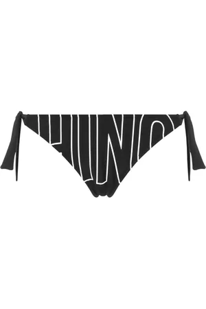 Moschino Badkläder, Dam, L, Läder, Svart havskläder med logotyptryck