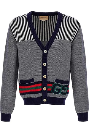 Gucci Stickade tröjor & koftor, Herr, S, Stilren Stickad Kofta