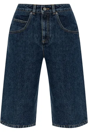 Givenchy Shorts, Dam, W26, Denim, 4G Broderade Knälånga Denimshorts