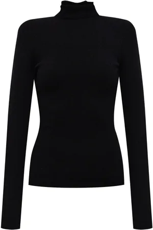 Givenchy Stickade tröjor & koftor, Dam, S, Hög Cashmere Stickad Tröja med Hög Hals