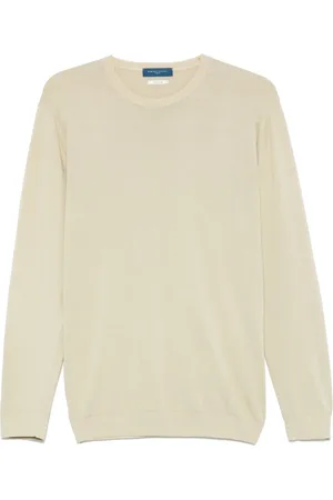 Daniele Fiesoli Stickade tröjor & koftor, Herr, S, Crew Neck Sweater Ribbed