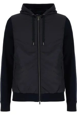 HERNO Jacka, Herr, L, Bomull, Zip-Up Hooded Drawstring Jacket