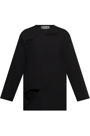 Y-3 Topp, Herr, L, Bomull, Asymmetrisk långärmad T-shirt