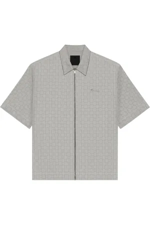 Givenchy Skjorta, Herr, L, Bomull, Svart Iridescent Teknisk Bomullsskjorta