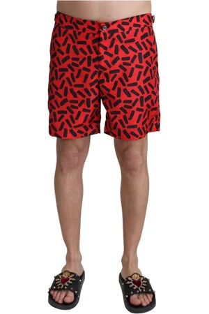 Dolce & Gabbana Badkläder, Herr, M, Läder, Röd Strandkläder Boxershorts Stiligt Badkläder