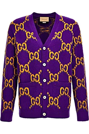 Gucci Stickade tröjor & koftor, Herr, M, Stilren stickad cardigan