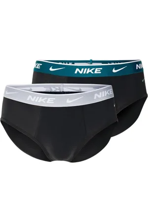 Nike Underkläder, Herr, M, Bomull, Svarta kalsonger med kontrastfärgad resår - 2-pack