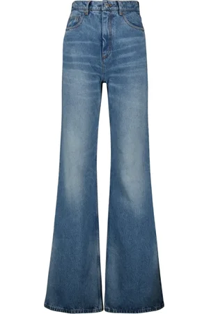Ami Jeans, Dam, W28, Denim, Blå Flare Denim Jeans