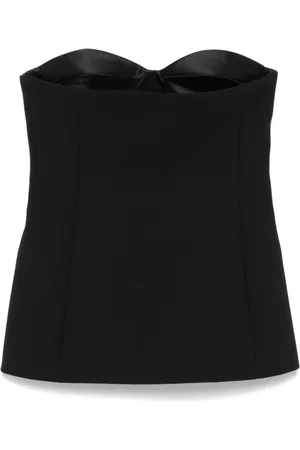 Khaite Topp, Dam, 2Xs, Strapless Sweetheart Neck Layered Top