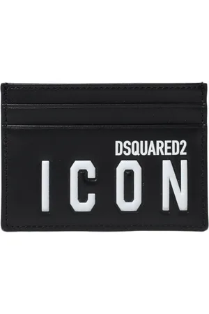 Dsquared2 Accessoarer, Herr, ONE Size, Läder, Smal Läder Kreditkort Plånbok