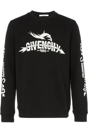 Givenchy Sweatshirts & Hoodies, Herr, S, Bomull, Svart Sweatshirt med Logotryck