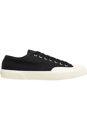 Superga Skor, Herr, 44 EU, Läder, Svarta Sneakers Låg Skärning Brokentwill Stil