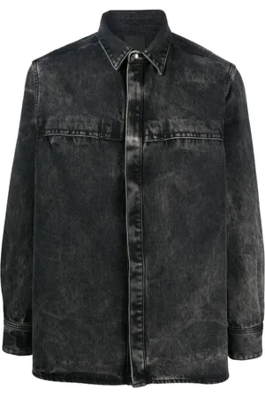 Givenchy Skjorta, Herr, S, Denim, Svart denimskjorta