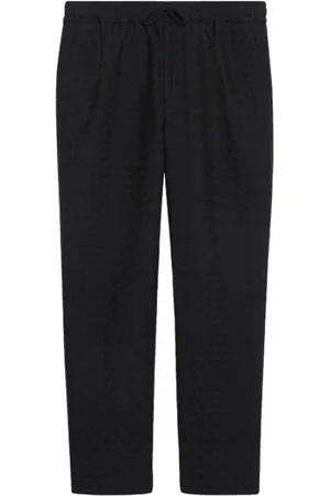 Gucci Byxor, Herr, L, Bomull, Horsebit-jacquard byxor med dragsko