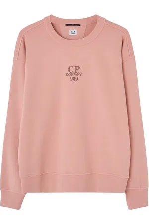 C.P. Company Sweatshirts & Hoodies, Herr, M, Rosa Tryckt Fronttröja