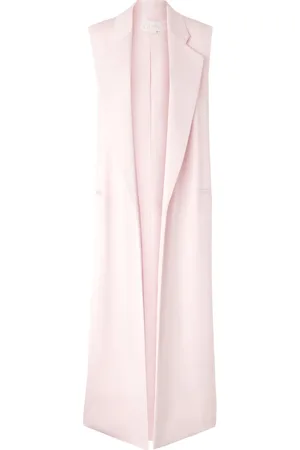 GENNY Jacka, Dam, S, Polyester, Rosa Ärmlös Revers Krage Jacka