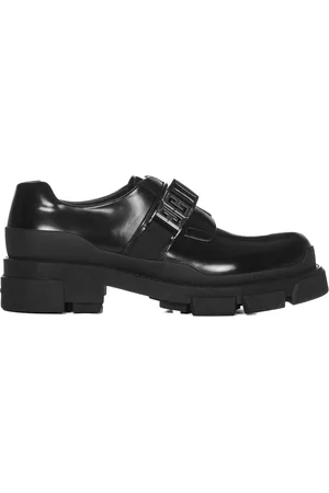 Givenchy Skor, Herr, 43 EU, Läder, Svarta Ballerinaskor med Justerbar Rem och 4G Metallspänne