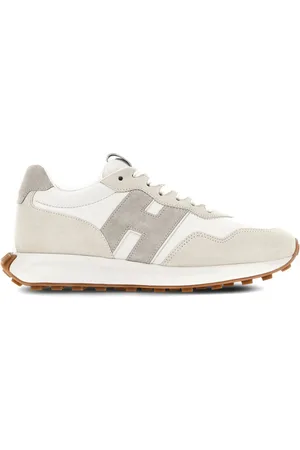 Hogan Skor, Herr, 43 EU, Mocka, Grå Mocka Sneakers med Memory Foam
