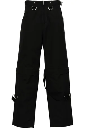 Givenchy Byxor, Herr, L, Bomull, Svarta bomullsbyxor med nitar